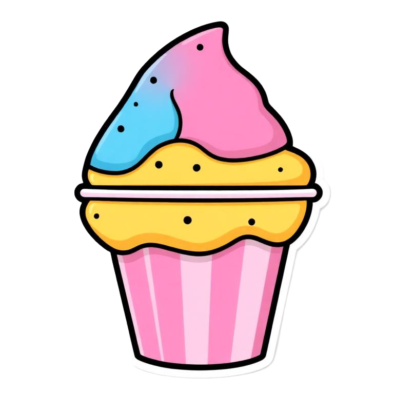 Rainbow shave ice cup